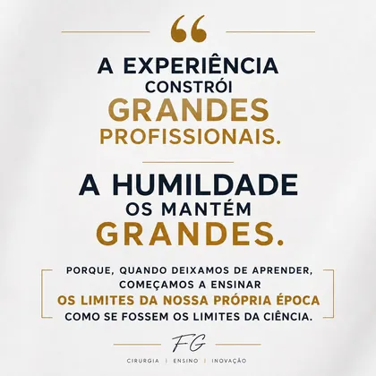 Post de 6 ago 2026: A experiência constrói grandes profissionais.